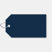 Élégante étiquette cadeau de vacances Snowflake (Dos (Horizontal))