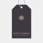 Élégante étiquette cadeau de vacances Snowflake (Devant)