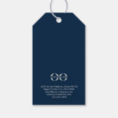 Élégante étiquette cadeau de vacances Snowflake (Dos)