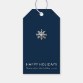 Élégante étiquette cadeau de vacances Snowflake (Devant)