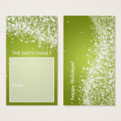 Élégante étiquette cadeau de vacances Sparkling Wa (Devant & derrière)