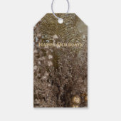 Élégante étiquette cadeau Gold Happy Holidays (Devant)