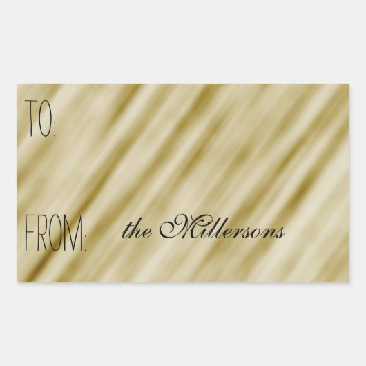 Élégante étiquette cadeau or (Devant)