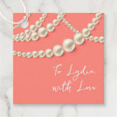 Élégante étiquette cadeau Perle – "À (Nom), Avec A (Devant)
