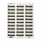 Élégante Étiquette d'Adresse de Chat Capriceuse et (Feuille entière)