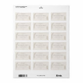 Élégante Étiquette d'Adresse de Mariage avec Branc (Feuille entière)
