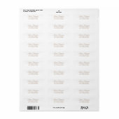 Élégante étiquette d'adresse de retour (Feuille entière)