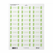 Élégante étiquette d'adresse de retour Damask (Feuille entière)