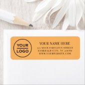 Élégante Étiquette d'Adresse de Retour de Logo d'E (En situation)