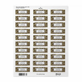 Élégante étiquette d'adresse de retour Leopard (Feuille entière)