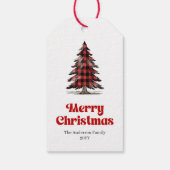 Élégante étiquette de cadeau d'arbre de buffle per (Dos)