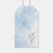 Élégante Étiquette de Cadeau Fleurs Rose Amour Aqu (Dos)