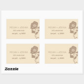 Élégante étiquette de mariage floral -2 (Feuille)
