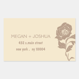 Élégante étiquette de mariage floral -2