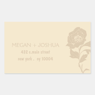 Élégante étiquette de mariage floral -4