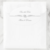 Élégante étiquette de mariage noir et blanc (Sac)