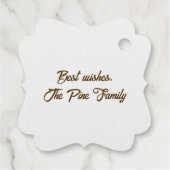 Élégante étiquette de papillon d'or (Dos)