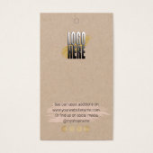 Élégante étiquette de prix de l'habillement Kraft (Devant)