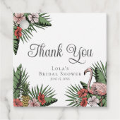 Élégante Étiquette de Remerciement de Douce Flamin (Devant)