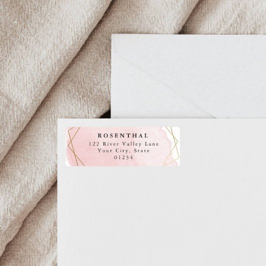 Élégante étiquette de retour Bat mitzvah rose