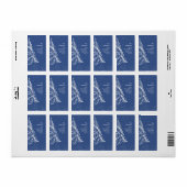 Élégante étiquette de retour d'arbre de Noël (Feuille entière)