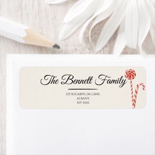 Élégante étiquette de retour de Noël | élégant (En situation)