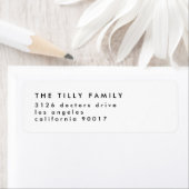 Élégante étiquette de retour moderne (En situation)