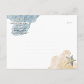 Élégante étoile de mer aquarelle carte de sauvegar (Dos)