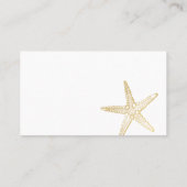 Elégante étoile d'or Plage nautique Carte Place (Dos)