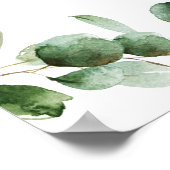 Elégante Eucalyptus Affiche de bienvenue Mariage (Coin)