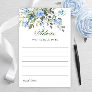 Elégante Eucalyptus Blue Roses carte de conseil et
