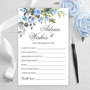 Elégante Eucalyptus Blue Roses carte de conseil et