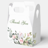 Elegante Eucalyptus Blush Rozen groen Bedankdoosjes (Geopend)