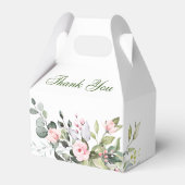 Elegante Eucalyptus Blush Rozen groen Bedankdoosjes (Voorkant Zijde)
