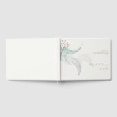 Elegante Eucalyptus Boho Chic Gouden Schrift Gastenboek (Volledig)