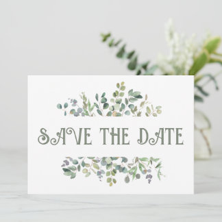 Elegante Eucalyptus Boho Groene Huwelijk Save The Date