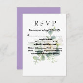 Elegante eucalyptus botanische foto Response Kaart (Voorkant / Achterkant)