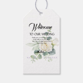Elegante eucalyptus botanische foto zomer bruiloft cadeaulabel