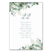 Elegante eucalyptus botanische scriptnamen bruilof kaart (Voorkant)