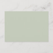 Elegante Eucalyptus bruiloft details Kaart (Achterkant)