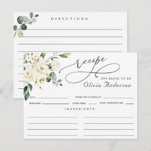 Elegante Eucalyptus Bruiloft Recept Kaart