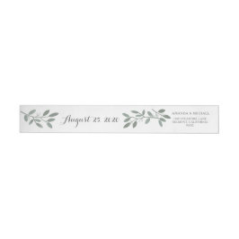 Elegante Eucalyptus Bruiloft Retouradres Wrap
