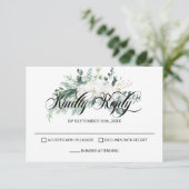Elegante Eucalyptus bruiloft RSVP (Staand voorkant)