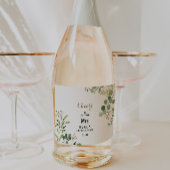 Elegante Eucalyptus Bruiloft Sparkling Wijn La Sparkling Wijnetiket