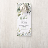 Elegante eucalyptus bruiloft welkom niet storen (Op knop)