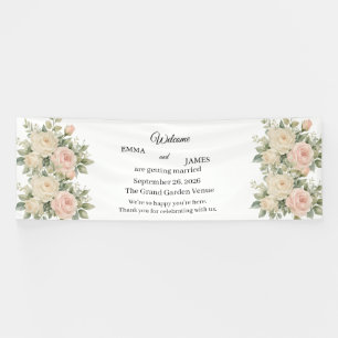Elegante Eucalyptus Bruiloft Welkom Spandoek