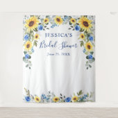 Elegante Eucalyptus Bruiloftsfotobackdrop Wandkleed (Voorkant)