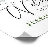 Elégante Eucalyptus COUPLE DOUCHE Affiche de bienv (Coin)