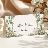 Elegante eucalyptus en gouden bloemenbruiloft