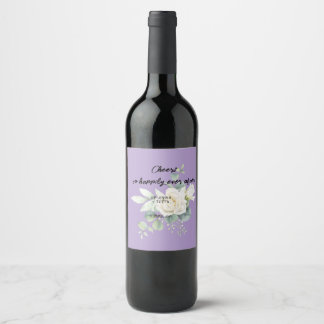 Elegante eucalyptus Eten en Drinken Label Set Wijn Etiket